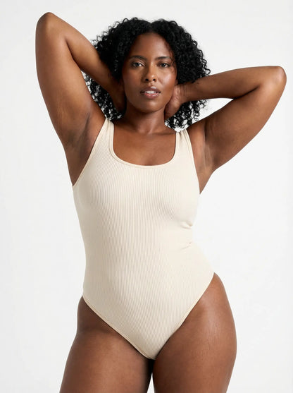 Ribbed Snatched Shapewear Bodysuit