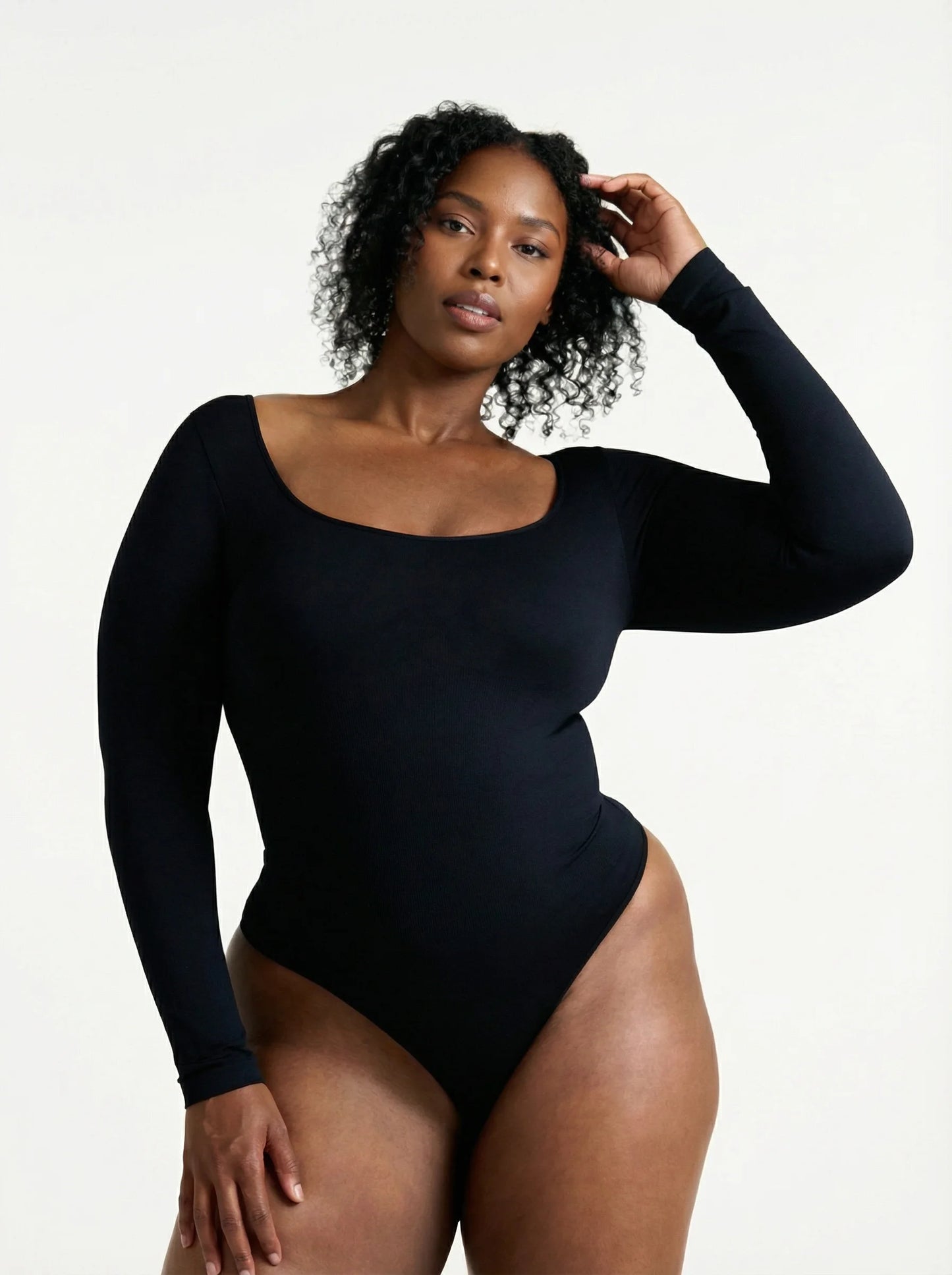 Long Sleeve Thong Bodysuit