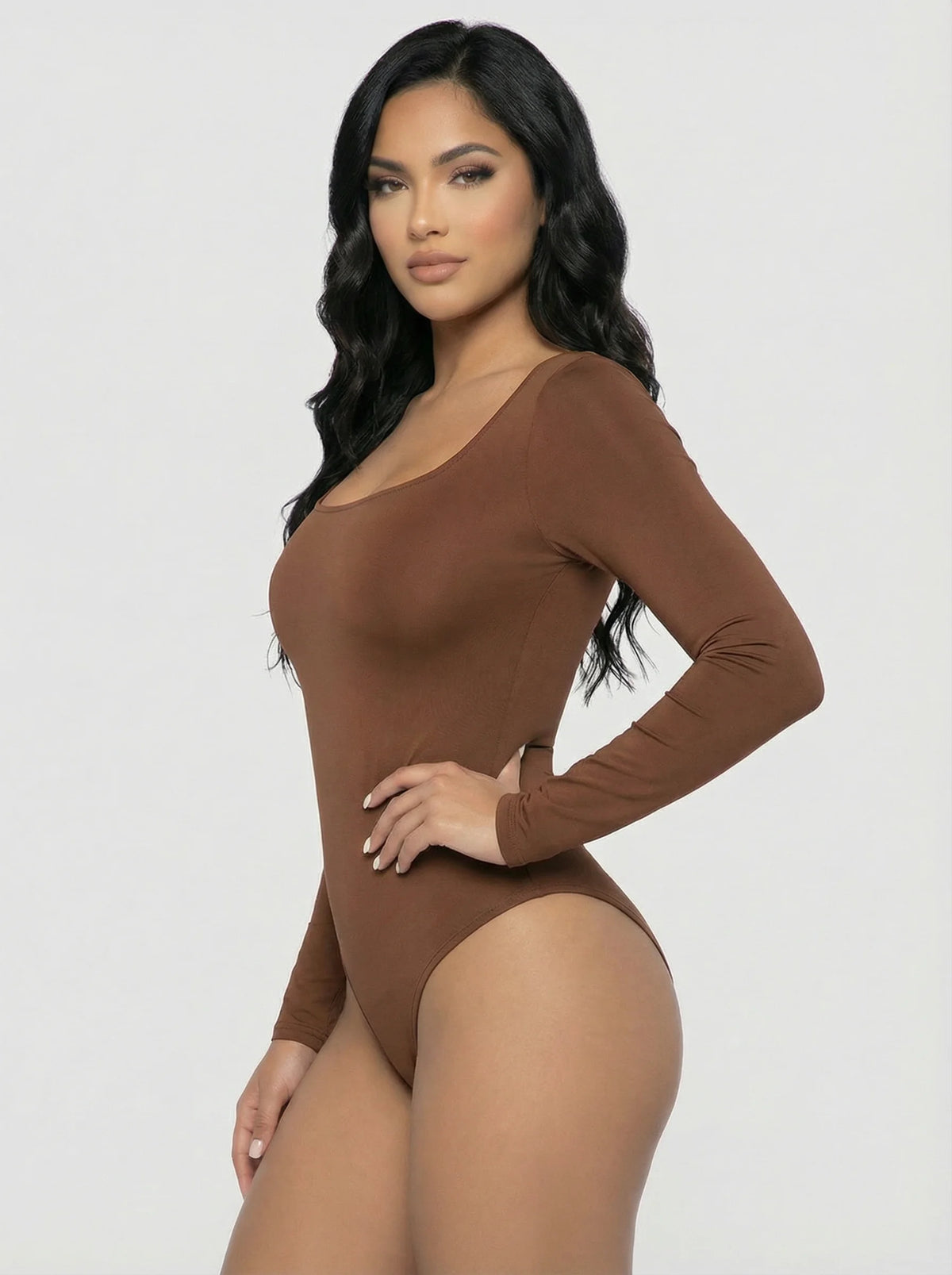 Long Sleeve Thong Bodysuit