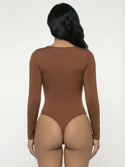 Long Sleeve Thong Bodysuit
