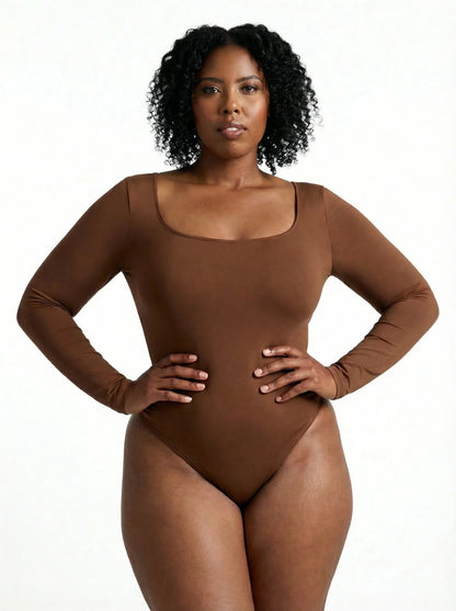 Long Sleeve Thong Bodysuit