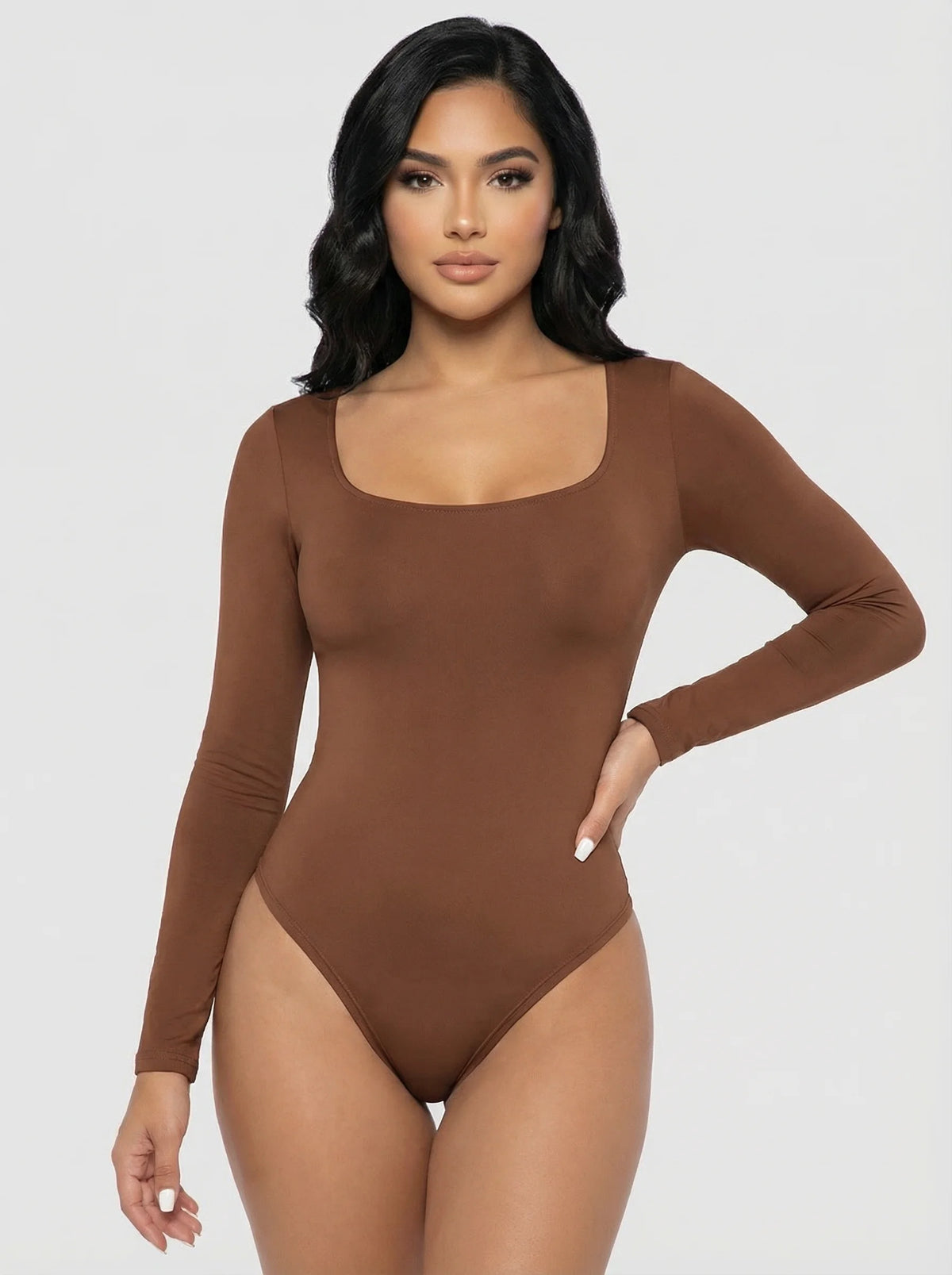 Long Sleeve Thong Bodysuit