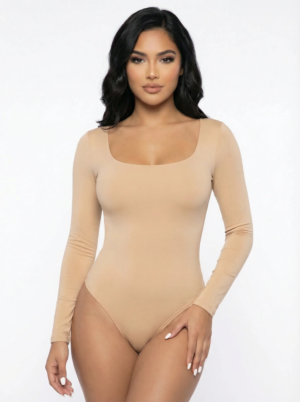Long Sleeve Thong Bodysuit