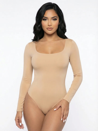 Long Sleeve Thong Bodysuit