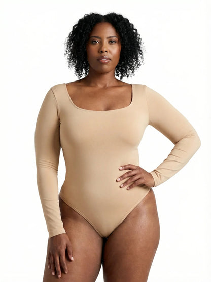 Long Sleeve Thong Bodysuit