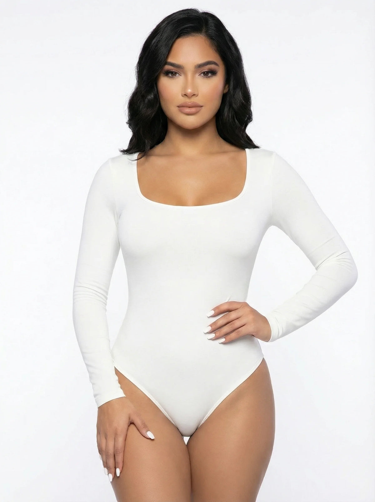 Long Sleeve Thong Bodysuit
