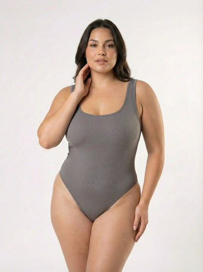 Ribbed Snatched Shapewear Bodysuit